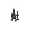 Coffret 4 plugs plaisir anal noirs 